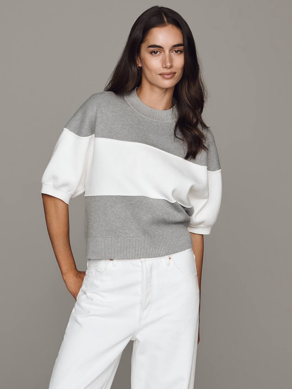 Maeve Puff-Sleeve Knit Pullover